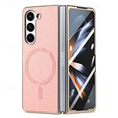 お買い得  サムスン用ケース-電話 ケース 用途 Zフォールド6 Z Fold 5 Z Fold 4 バックカバー スタンド付き とスクリーンプロテクター 磁石バックル レトロ風 TPU PUレザー