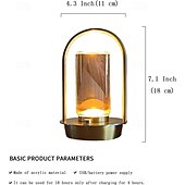 economico Lampade da tavolo-lampada da tavolo ricaricabile usb senza fili dimmerabile tricolore lanterna da comodino luce notturna da tavolo luce d&#039;atmosfera touch per casa hotel campeggio luce tavolo da pranzo illuminazione 1