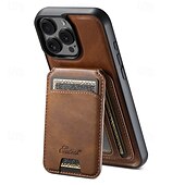 お買い得  iPhone用ケース-電話 ケース 用途 iPhone 16 Pro Max プラス iPhone 15 プロマックスプラス iPhone 14 13 12 Pro Max Plus iPhone 14 Pro Max iPhone 13 12 Pro Max バックカバー スタンド付き 取り外し可 磁石バックル レトロ風 TPU PC PUレザー