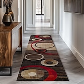 abordables Alfombras de cocina y esteras-Alfombra de pasillo peluda estilo bohemio vintage, suave, antideslizante, lavable, para entrada, cocina, baño y dormitorio
