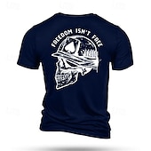 voordelige Grafisch T -shirt voor heren-Heren Freedom Isn&#039;t Free T Shirt Veteranen Geschenken Tee Top 100% Katoen Korte Mouwen Graphic Shirt Zwart Donkergrijs Legergroen Comfortabele Tee Sport Buiten Vakantie Mode Designer Kleding