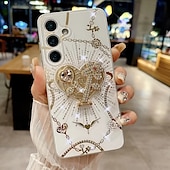 رخيصةأون جراب سامسونج-هاتف غطاء من أجل S24 S24 Ultra Plus S23 Ultra Plus S23 S22 ألترا S21 Ultra A14 اس 25 الترا غطاء خلفي مع حامل مع رباط المعصم ضد الصدمات مكتب  /  الأعمال TPU الكمبيوتر الشخصي