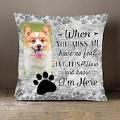 economico Regali personalizzati-Copripiumino commemorativo per animali domestici coprisedile fotografico cuscino regalo di simpatia regali commemorativi personalizzati quando mi manchi