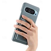 זול תיק טלפון אחר-טלפון מגן עבור Pixel 9 Pro Pixel 9 Pro XL Pixel 8 Pro Pixel 8 פיקסל 9 Pixel 7 Pixel 7 Pro Pixel 6 Pixel 6 Pro כיסוי אחורי מחזיק טבעת חריץ לכרטיס עמיד בזעזועים רטרו TPU עור PU