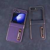 お買い得  サムスン用ケース-電話 ケース 用途 Zフリップ6 Z Flip 5 Z Flip 4 Z Flip 3 ウォレットカードケース スタンド付き 耐衝撃 レトロ風 仕上げ PUレザー