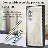 お買い得  サムスン用ケース-電話 ケース 用途 Zフォールド6 Z Fold 5 Z Fold 4 バックカバー スタンド付き とスクリーンプロテクター 磁石バックル レトロ風 TPU PUレザー