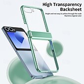 Недорогие Чехлы для Samsung-телефон Кейс для Назначение Z-флип 6 Z Flip 5 Кейс на заднюю панель и протектор экрана Защита от удара Ретро Покрытие ПК