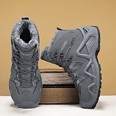 cheap Hiking Boots-Men&#039;s Waterproof Winter Hiking Boots with Fur Lining – Insulated Outdoor Snow Boots for Cold Weather