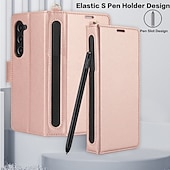 お買い得  サムスン用ケース-電話 ケース 用途 Zフォールド6 Z Fold 5 Z Fold 4 Z Fold 3 バックカバー スタンド付き リストストラップ付き カード挿入口 レトロ風 TPU PUレザー