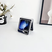 お買い得  サムスン用ケース-Samsung Galaxy Z Flip 6 Z Flip 5 Z Flip 4 Z Flip 3 用の電話ケース バックカバー ショックプルーフ レトロ TPU PUレザー