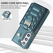economico Cover Samsung-telefono Custodia Per Z Fold 5 Z Fold 4 Z Fold 3 Per retro con cordino con cinturino da polso Slot per schede Retrò TPU pelle sintetica