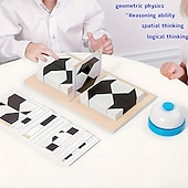 abordables Puzzles-Jeu de blocs 3D difficile : montrez votre QI au maximum, assemblez ces objets géométriques pour former un tout selon les exigences de la carte, cadeau de vacances, cadeau d&#039;Halloween, cadeau de Noël