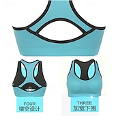 economico Reggiseni sportivi-Per donna Supporto leggero Reggiseni sportivi Reggiseno da corsa Scollatura posteriore Buon top Imbottito Fitness Attività ricreative Corsa Traspirante Leggero Morbido Nero Blu Fuschia Tinta unita