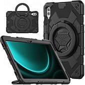 זול כיסוי טאבלט Samsung-לוּחַ כיסויים מכסים ל עבור Samsung Galaxy Tab S9 Plus 12.4&quot; נייד ידית רצועת כתף תבנית גאומטרית PC סיליקון