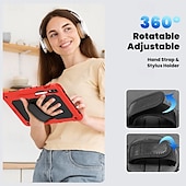 זול כיסוי טאבלט Samsung-לוּחַ כיסויים מכסים ל עבור Samsung Galaxy Tab S9 Plus 12.4&quot; S9 Ultra 14.6&quot; S8 Ultra 14.6&#039;&#039; ידית מחזיק עפרונות רצועת כתף תבנית גאומטרית סיליקון