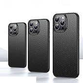お買い得  iPhone用ケース-電話 ケース 用途 iPhone 16 Pro Max プラス iPhone 15 プロマックスプラス iPhone 14 13 12 Pro Max Plus iPhone 14 Pro Max iPhone 13 12 11 Pro Max バックカバー 磁石バックル ワイヤレス充電をサポート 耐衝撃 レトロ風 TPU カーボンファイバー
