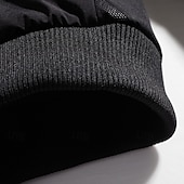 economico Piumini e parka da uomo-Per uomo Giacca in Pile Imbottito Formale Ufficio Comodo Tasca Imbottito Autunno Inverno Tinta unica Vacanza Vintage Collo ripiegato Regolare Blu Nero Cammello Grigio Giacca