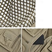 preiswerte Westen-Herren Weste für Wanderer Wander-Fleeceweste Ärmellos Weste Außen Atmungsaktiv Komfortabel Tasche Polyester Schwarz Armeegrün Rot Jagd Angeln Klettern
