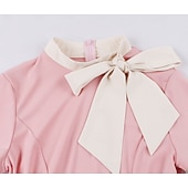 baratos Vestidos-Retro Vintage Anos 50 Hepburn Vestidos Floral Poá Linha A Decote Redondo Fantasia Mulheres Carnaval Ano Novo Baile de Máscaras Casual / Diário Festa de Solteira Adulto Vestido