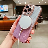 お買い得  iPhone用ケース-電話 ケース 用途 iPhone 16 Pro Max プラス iPhone 15 プロマックスプラス iPhone 14 13 12 11 Pro Max Plus iPhone 14 Pro Max iPhone 13 12 11 Pro Max バックカバー 磁石バックル ワイヤレス充電をサポート 耐衝撃 レトロ風 TPU アクリル