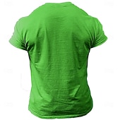 preiswerte Lustiges Weihnachtsoutfit-Weihnachten lustige Weihnachts-3D-T-Shirts für Herren Monster Casual Streetstyle 3D-Druck T-Shirt Sport Outdoor Urlaub Blau Dunkelgrün Grün Kurzarm Rundhalsausschnitt Frühling&amp;amp;Sommerkleidung S M