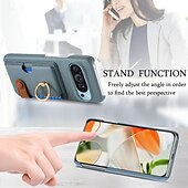 זול תיק טלפון אחר-טלפון מגן עבור Pixel 9 Pro Pixel 9 Pro XL Pixel 8 Pro Pixel 8 פיקסל 9 Pixel 7 Pixel 7 Pro Pixel 6 Pixel 6 Pro כיסוי אחורי מחזיק טבעת חריץ לכרטיס עמיד בזעזועים רטרו TPU עור PU