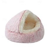 economico Coperte e plaid-Letto di peluche per gatti, ciambella rilassante, letto per cani e gatti, letto rotondo lavabile anti-ansia, soffice letto per coccole per cani, comodo letto con cuscino per cani e gatti per cuccioli di piccola taglia