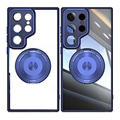 Недорогие Чехлы для Samsung-телефон Кейс для Назначение S24 Ultra S24 Plus S24 S24 ФЭ S23 S23 Ultra S23 Plus S25 Ультра Кейс на заднюю панель со стендом Защита от удара Ретро ТПУ ПК