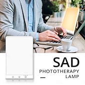 abordables Protections personnelles-lampe de luminothérapie 12000 lux lumière d&#039;ambiance avec 2 modes de couleur 3 niveaux de luminosité 3 réglages de minuterie commande tactile lampe de lumière du jour sans UV