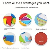 voordelige Legpuzzels-Educatieve houten legpuzzel met 60 stukjes voor kinderen die geometrie, wiskunde en meer leren - perfect cadeau voor Halloween en Kerstmis