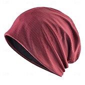 olcso Beanie sapka-Férfi Uniszex Sapka Sapkák Fekete Rubin Poliészter Kényelmes Hétköznapi viselet Alkalmi Egyszínű / Sima szín Légáteresztő