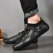 economico Sneakers da uomo-sneakers casual slip-on da uomo in pelle con caviglia in maglia a rete e suola flessibile - ideali per l&#039;uso quotidiano e le attività all&#039;aperto