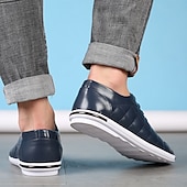 baratos Ténis para Homem-tênis masculino casual acolchoado - azul marinho, design com cadarço, confortável e leve, perfeito para uso diário