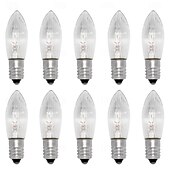 お買い得  LEDキャンドルライト-E10 キャンドル電球 34V 3W 温白色 交換用電球 アーチキャンドル フェアリーライト テーパーキャンドル トップキャンドル 10個