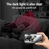お買い得  屋内IPネットワークカメラ-h6 ミニ wifi カメラ 1080p hd ワイヤレス スマート ホーム デバイス カム 目に見えない ナイトビジョン モーション検出 リモート モニター レコーダー
