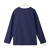 halpa Vohvelineule T-paita-Miesten Vohveli T-paita Pullover-huppari T-paita Pitkähihainen paita Pitkähihainen Tiukka pyöreä kaula-aukko 봄 &amp; Syksy Tavallinen Muoti Suunnittelija Perus Muoti väärennetty kaksiosainen Loma Katu