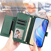 Недорогие Чехлы для iPhone-Чехол для iPhone 16 Pro Max Plus iPhone 15 Pro Max Plus iPhone 14 13 12 11 Pro Max Plus X XR XS бумажник с подставкой молния полная защита тела ретро TPU PU кожа