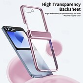 Χαμηλού Κόστους Samsung Θήκη-τηλέφωνο tok Για Z Flip 6 Z Flip 5 Πίσω Κάλυμμα και προστατευτικό οθόνης Ανθεκτική σε πτώσεις Ρετρό Επιμετάλλωση