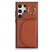 Недорогие Чехлы для Samsung-телефон Кейс для Назначение S24 S23 S22 S21 Ultra Plus S24 ФЭ S21 FE А55 А35 А25 А15 5Г A14 A54 A72 А73 А53 A52 Кейс на заднюю панель Кольца-держатели Разъем для карты Защита от удара Ретро