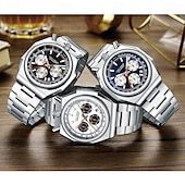baratos Relógios Quartz-Mini foco multifuncional panda relógio para mulheres aço inoxidável casual moda senhoras à prova d&#039;água quartzo relógio de pulso
