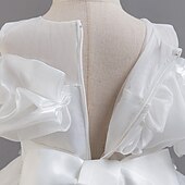 Copii Fete Rochie de petrecere Floral Floare Manșon scurt Nuntă Ocazie specială Zdrobit Fermoar Frumoasa Dulce Bumbac Poliester Asimetric Rochie de petrecere Vară Primăvară Toamnă 4-13 ani Alb ieftine Rochii de Petrecere-Copii Fete Rochie de petrecere Floral Floare Manșon scurt Nuntă Ocazie specială Zdrobit Fermoar Frumoasa Dulce Bumbac Poliester Asimetric Rochie de petrecere Vară Primăvară Toamnă 4-13 ani Alb