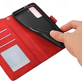 abordables Coques Samsung-téléphone Coque Pour S23 S22 S21 S20 Plus Ultra S21 FE A72 A52 A32 A22 A12 A71 A51 A31 A21s S20 FE Couvercle rabattable Avec Support avec dragonne Fente pour carte Rétro TPU faux cuir