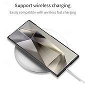 cheap Samsung Cases-Phone Case For Samsung Galaxy S24 Ultra S23 Ultra S22 Ultra S25 Ultra Back Cover with Stand Holder Support Wireless Charging Shockproof PC