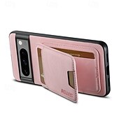 זול תיק טלפון אחר-טלפון מגן עבור Pixel 9 Pro Pixel 9 Pro XL Pixel 8 Pro Pixel 8 פיקסל 9 Pixel 7 Pixel 7 Pro Pixel 6 Pixel 6 Pro מארז כרטיס ארנק עם מעמד חריץ לכרטיס עמיד בזעזועים רטרו TPU PC עור PU