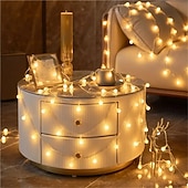 Недорогие Питание от батареек-10м 80 LED светодиодные шары на батарейках наружные струнные огни для вечеринок садов и праздничного декора