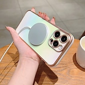 お買い得  iPhone用ケース-電話 ケース 用途 iPhone 16 Pro Max プラス iPhone 15 プロマックスプラス iPhone 14 13 12 Pro Max Plus iPhone 14 Pro Max iPhone 13 12 Pro Max バックカバー 磁石バックル ワイヤレス充電をサポート 耐衝撃 レトロ風 TPU 仕上げ