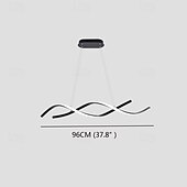 cheap Dimmable Ceiling Lights-Modern LED Pendant Lights Dimmable with Remote Control Color Temperature Aluminum Island Lighting Lamp Fixture 96cm 110-240V