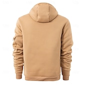 economico felpe con cappuccio da uomo di base-Per uomo Felpa con cappuccio Felpa con zip Felpa con cappuccio in pile Compatto Nero Blu marino Cachi Grigio chiaro Grigio scuro Con cappuccio mezza cerniera Liscio Tasche Ufficio Sportivo Informale