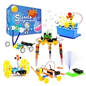 お買い得  文房具-子供向けのSTEM科学ロボットキット、6イン1科学実験プロジェクトエンジニアリングビルディングロボットキット、男の子女の子向けの誕生日プレゼントおもちゃ