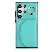 Недорогие Чехлы для Samsung-телефон Кейс для Назначение S24 S23 S22 S21 Ultra Plus S24 ФЭ S21 FE А55 А35 А25 А15 5Г A14 A54 A72 А73 А53 A52 Кейс на заднюю панель Кольца-держатели Разъем для карты Защита от удара Ретро